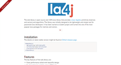 Desktop Screenshot of la4j.org